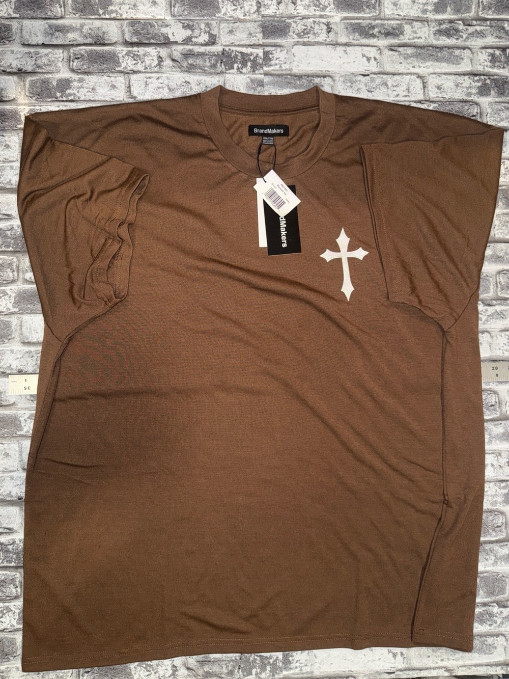 BrandMakers Blessed Tee Brown Cross Graphic Christian Shirt XXXL NWT Faith